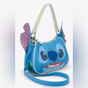 NEW Loungefly Disney Lilo & ALOHA STITCH Face Figural Crossbody Purse Hand Bag